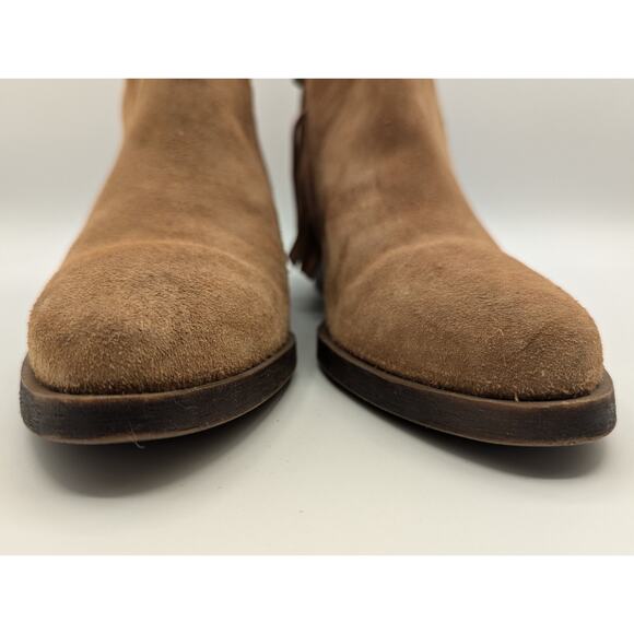Trafaluc by Zara | Suede Fringed Ankle Boots | Size 41 (US W10.5) - Picture 4 of 12